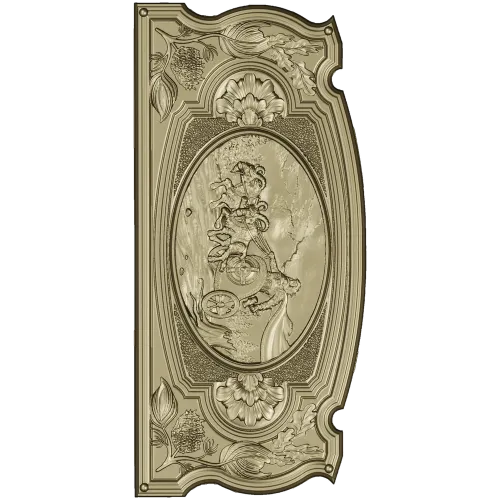 Carriage Ride Medallion - STL 3D model for CNC carving