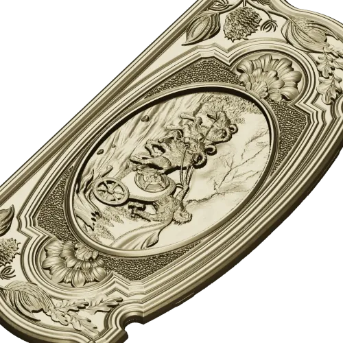 Carriage Ride Medallion - STL 3D model for CNC carving
