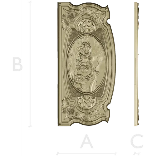Carriage Ride Medallion - STL 3D model for CNC carving