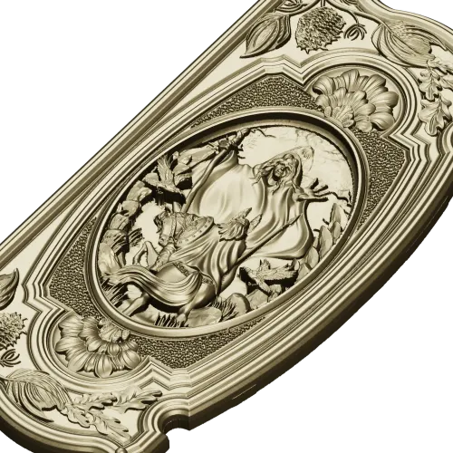 Volva's Prophecy - ornate CNC relief panel stl