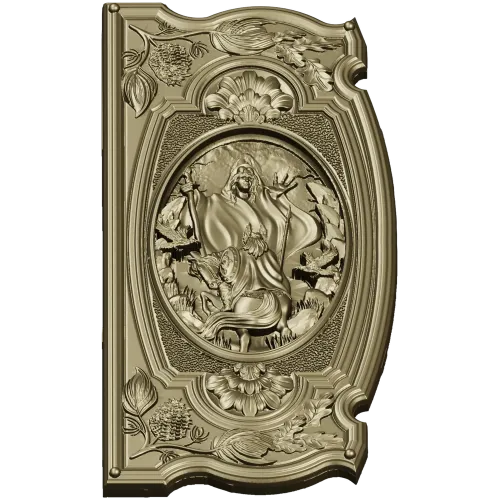 Volva's Prophecy - ornate CNC relief panel stl