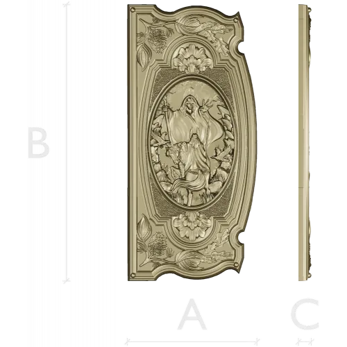 Volva's Prophecy - ornate CNC relief panel stl
