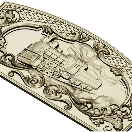 Панно "Рельсовая память" - 3D модель STL для ЧПУ