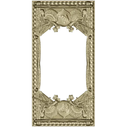 Heraldic Woven Frame - STL 3D model for CNC milling
