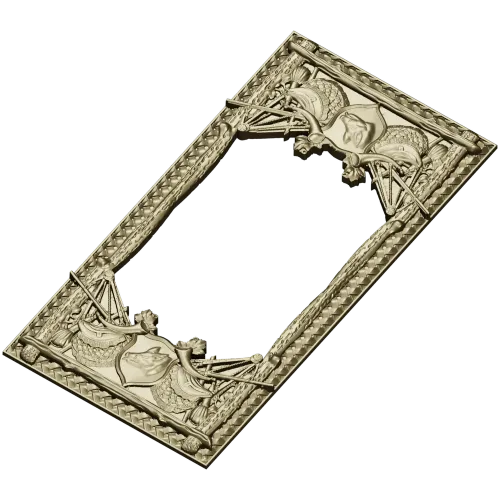 Heraldic Woven Frame - STL 3D model for CNC milling