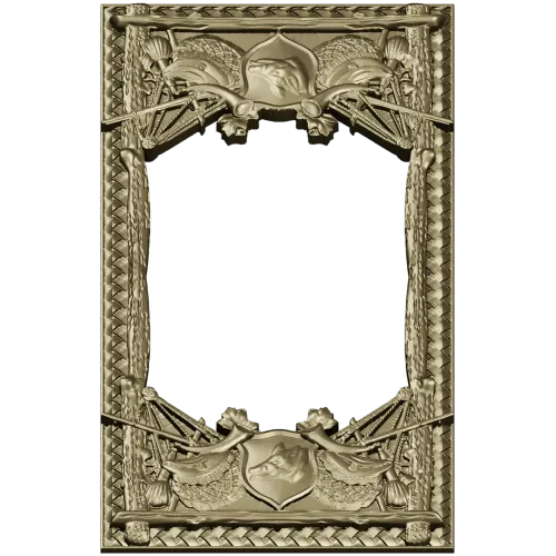 Heraldic Woven Frame - STL 3D model for CNC milling