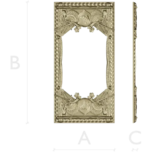 Heraldic Woven Frame - STL 3D model for CNC milling