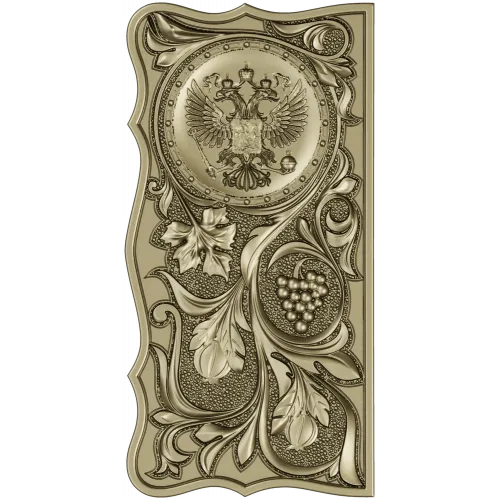 Russian Coat of Arms Panel STL - decorative relief for CNC