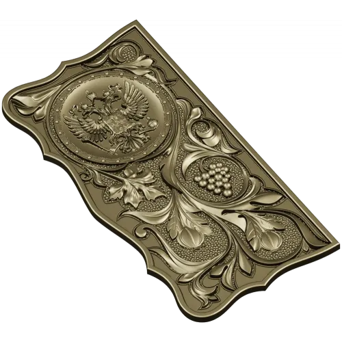 Russian Coat of Arms Panel STL - decorative relief for CNC