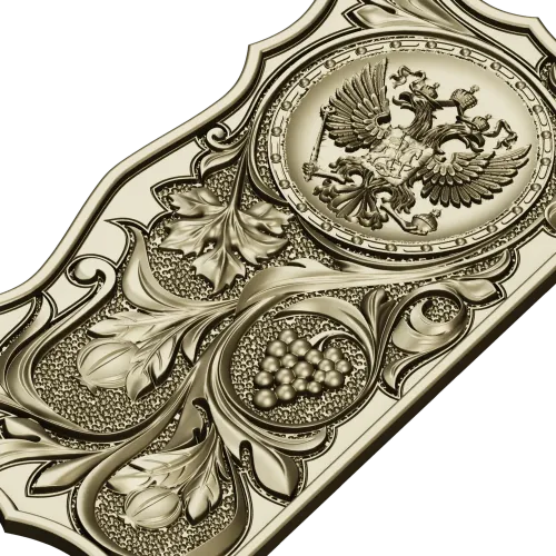 Russian Coat of Arms Panel STL - decorative relief for CNC