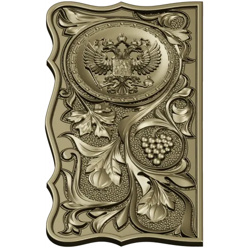 Russian Coat of Arms Panel STL - decorative relief for CNC