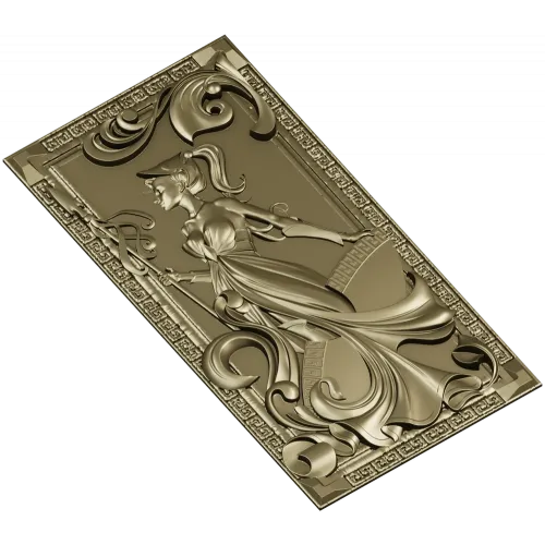Grecian Muse decorative panel - STL 3D model for CNC