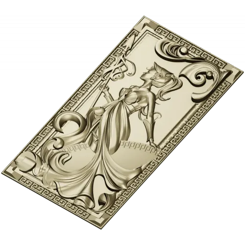 Grecian Muse decorative panel - STL 3D model for CNC