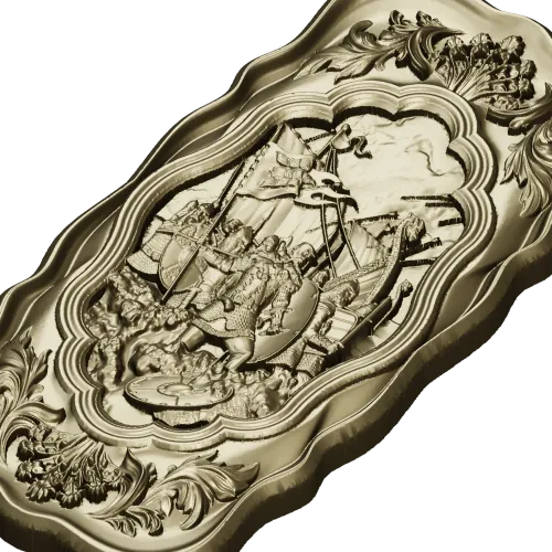 3D модель (STL) панно "Святослав" для ЧПУ