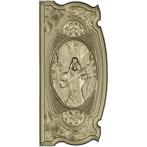 Рельефная панель "Священный Воитель" - 3D STL для ЧПУ