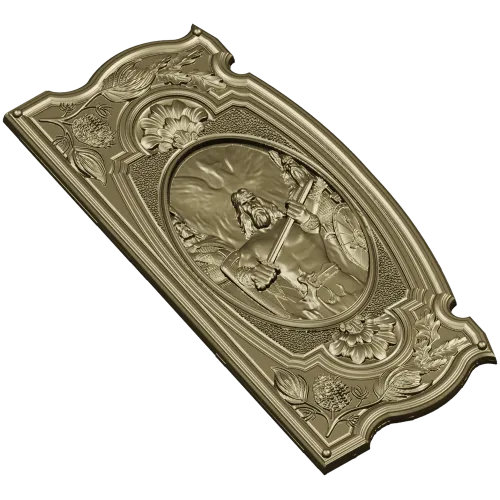 Рельефная панель "Священный Воитель" - 3D STL для ЧПУ
