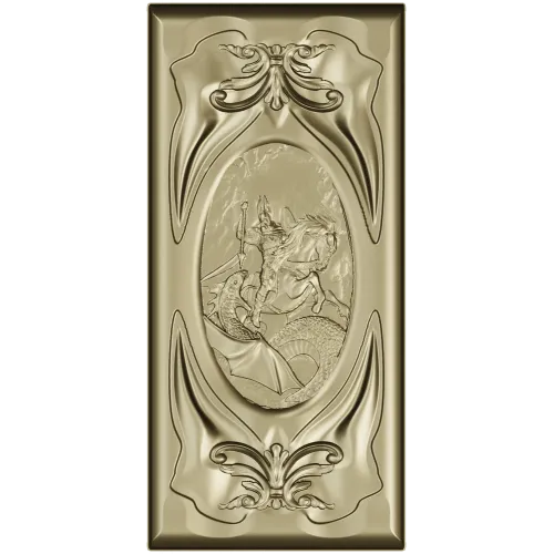 High-relief Dragon-Slayer Panel - STL 3D model for CNC