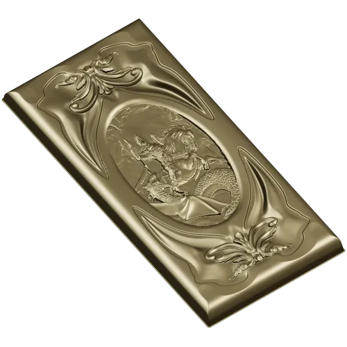 High-relief Dragon-Slayer Panel - STL 3D model for CNC