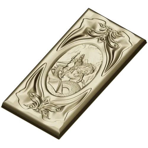 High-relief Dragon-Slayer Panel - STL 3D model for CNC