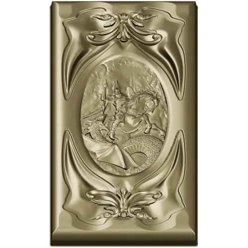 High-relief Dragon-Slayer Panel - STL 3D model for CNC