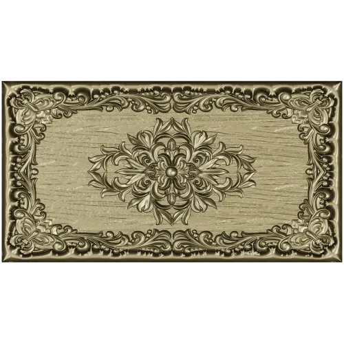 Ornate Floral Medallion Panel STL for CNC Routing