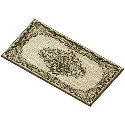Ornate Floral Medallion Panel STL for CNC Routing