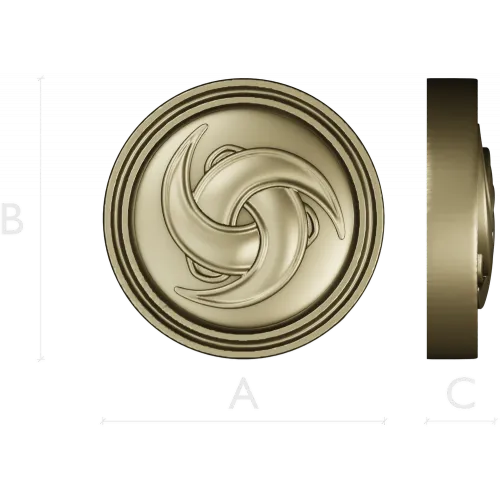 Trinity Swirl Rosette - 3D model STL for CNC milling