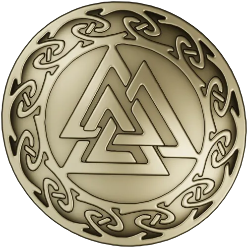 Valknut Medallion - STL 3D model for CNC milling