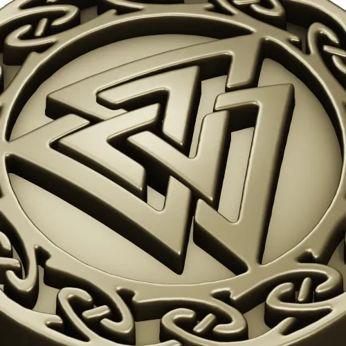 Valknut Medallion - STL 3D model for CNC milling