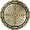 Runic Rosette Token - STL 3D model for CNC milling