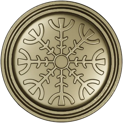 Runic Rosette Token - STL 3D model for CNC milling