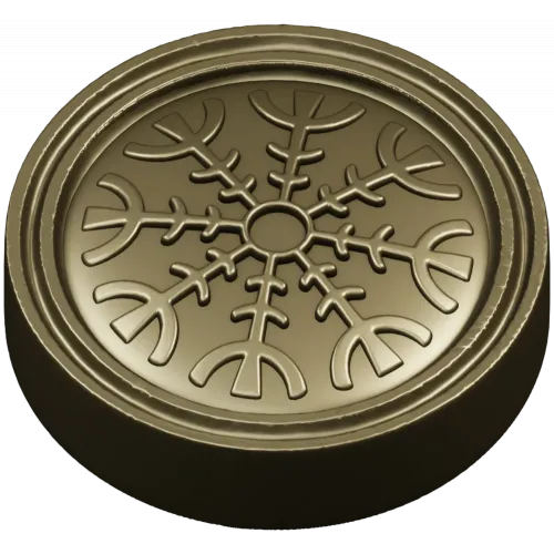 Runic Rosette Token - STL 3D model for CNC milling