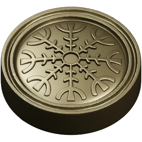 Runic Rosette Token - STL 3D model for CNC milling