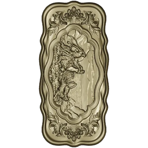 Freya and the Cats - Ornamental Relief STL for CNC