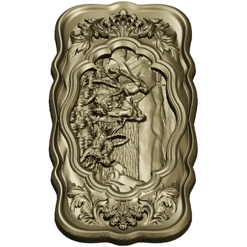 Freya and the Cats - Ornamental Relief STL for CNC