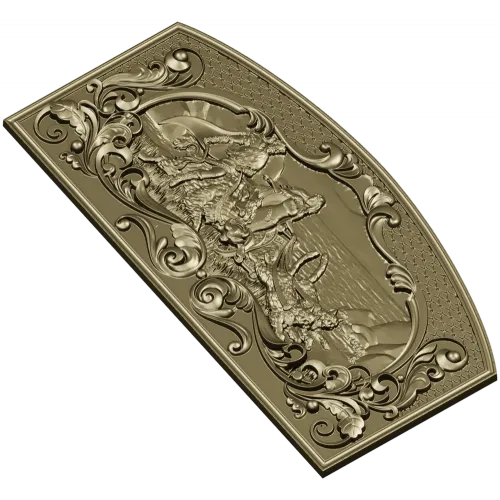Фрея на кошках - stl модель рельефной панели для ЧПУ