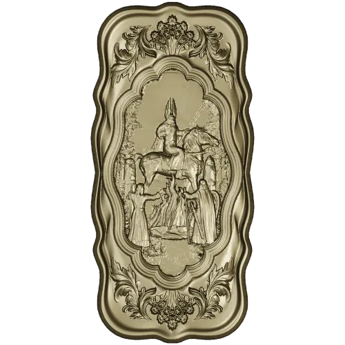 Appearance of Svarog - high-relief decorative panel STL for CNC