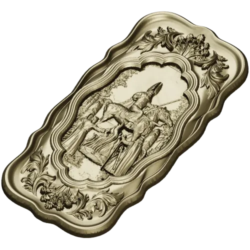 Appearance of Svarog - high-relief decorative panel STL for CNC