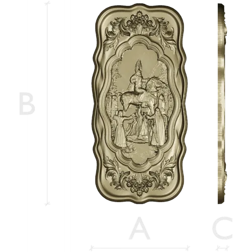 Appearance of Svarog - high-relief decorative panel STL for CNC
