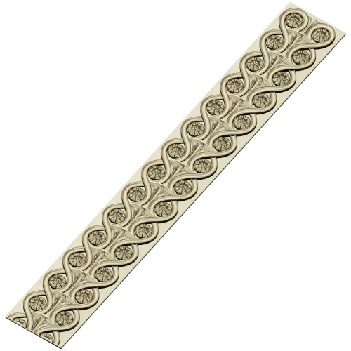 Classical Rosette Baguette - STL 3D model for CNC