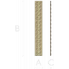 Classical Rosette Baguette - STL 3D model for CNC