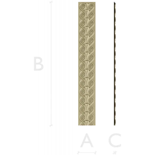 Classical Rosette Baguette - STL 3D model for CNC