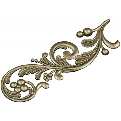 Acanthus Scroll Decorative STL for CNC Carving