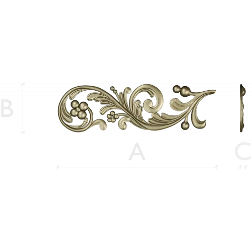 Acanthus Scroll Decorative STL for CNC Carving