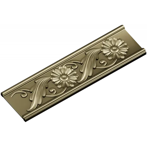 Classic Floral Baguette STL for CNC Carving