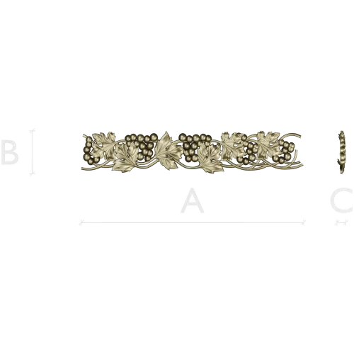 Grapevine Frieze STL for CNC Carving
