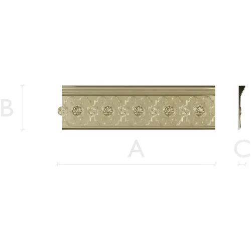 Розеттный бордюр - stl модель для ЧПУ, декоративный багет для фрезера