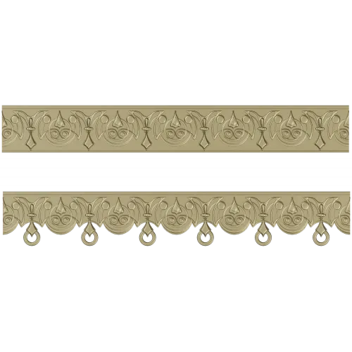 Ornamental Ringed Baguette - STL 3D model for CNC