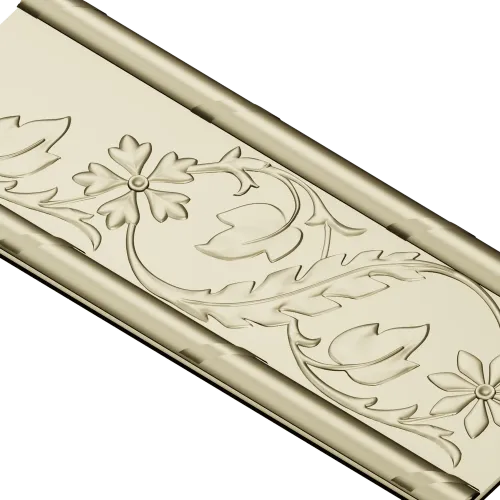 Floral Scroll Baguette - STL 3D model for CNC