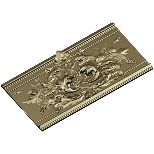 Ornate Acanthus Baguette STL 3D Model for CNC